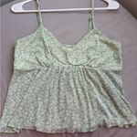 Women's Light Green Floral Spaghetti Strap Top Size M Photo 1
