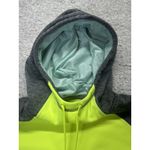 Nike ‎ Swoosh Out All Time Women's Pullover Hoodie Yellow Gray Sweatshirt Size L Photo 3