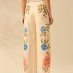 Women’s boho tropical Flower print casual pants Orange Size M Photo 5
