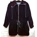 LA De DA Velvet Cinch Waist Jacket Women M Red Relaxed Zip Whimsigoth Fairy Size M Photo 0