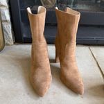 Lulus ⚜️ 3/$25 ⚜️ NWOT  Phoenix Brown Suede Pointed-Toe Ankle Booties, size 8. Photo 2