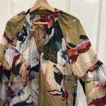 Anthropologie Vineet Bahl silk art print blouse Green Photo 1