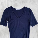 Alexander Wang T by navy blue asymmetric stretch-modal dress size XS extra small Photo 4