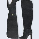 Joie  Bentlee Dark Gray Suede Over The Knee Zip 4.25" Thick Heeled Boots 37 7 Photo 1