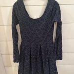 Free People  Navy Lace Long‎ Sleeve Dress size S EUC Photo 0