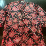 Victoria's Secret  Gold Label Vintage Sz L Floral Satin Nightshirt Gown‎ Shirt Photo 0