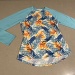 The‎ American Outdoorsman Women's Floral Long Sleeve Rash Guard Swim Top Medium Photo 0