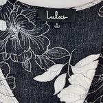 Lulus ‎ North Pacific Black White Floral Cropped Wide Leg Pockets Jumpsuit SMALL Photo 8