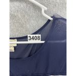 Andrea Jovine AJ Adrea Jovine Women's Blouse Blue Striped Size Small Short Sleeve Linen Photo 8