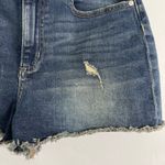Victoria’s Secret PINK Distressed High Rise Denim Jean Shorts Dark Wash Size 10 Blue Photo 3