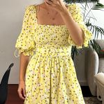 For Love & Lemons Chrysanthemum Mini Yellow Dress Size XS Photo 1