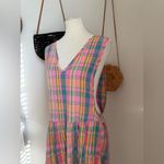 1970s Vintage Mandy Malone Plaid Sleeveless Maxi Dress Pink Size M Photo 1