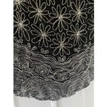 Laurence Kazar  Womens Large Black Silk Floral All Over Beaded Top Event Gala Photo 5