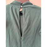 Blue Rain  Jumpsuit Mock Neck Flutter Sleeve Wide Leg Green Women's Size L Photo 4