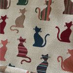 Cat print tapestry tote signare Red Photo 2