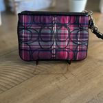 Coach  Poppy Plaid Wristlet Photo 1