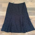 Nine & Co. Black Eyelet Cotton Midi Flare Skirt Size 8 Photo 0