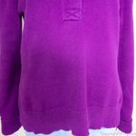 Lauren Ralph Lauren 100% cotton purple sweater with button collar, size L Size L Photo 5