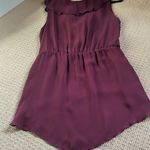Amanda Uprichard  mini dress ruffle front layered purple plum L large Photo 1