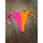 Lovers + Friends Revolve Fines Lines Swim Bikini Bottom in Orange and Pink Sz Photo 3