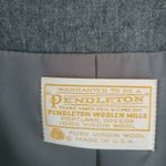 Pendleton  10 Gray Lavender Plaid Wool Skirt Suit Set Plus Photo 8