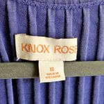 Knox Rose Ribbed Knit Top Size XL Scoop Neck Long Sleeve Washed Purple Photo 6