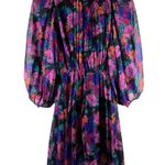 La Maison Talulah SWEET TALK Floral Chiffon Mini Dress Size Small Black Photo 7