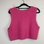 Aritzia Sunday Best | Pink Cropped Length V-Neck Sweater Vest Size Large Photo 3