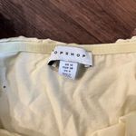 Topshop  pastel light yellow cropped ruffle sleeve top Photo 3