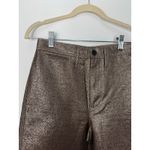 Madewell Slim Emmett Wide-Leg Crop Pants Metallic Bronze Size 25 NWT Holidays Photo 5