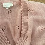Vintage 90s Ellen D Cottagecore Pink Heart Cardigan Medium Photo 3