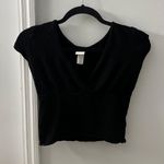 H&M Black V Neck Shirt Photo 1