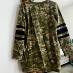 Francesca's Francesca’s Camo Long Sleeve Dress with Striped Sleeves Photo 1