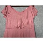 Soft Surroundings Soft‎ Surroundings Pink Ruffle V-Neck Maxi Dress S Casual Beachy Photo 4