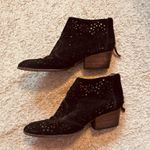 Franco Sarto Women’s Black Suede Ankle Boots Photo 1