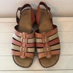 st. john's bay St. John’s Bay Leather Strappy Open Toe Sling Back Sandals Boho Coastal Photo 1