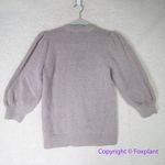 New! DESIGNER REMIX CHARLOTTE ESKILDSEN tyler Short Sleeve Wool Blend Sweater Gray Photo 6