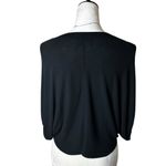 Kerisma Black Batwing Knit Top M / L | Draped Relaxed Fit V-Neck Chic Pullover Photo 2