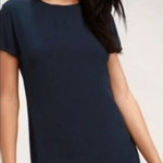 Lulus Buenos Aires Fringe Trim Shift Dress Blue Sz M Photo 0