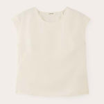 Sincerely Jules Faux Leather Off White Short Sleeve Top S Photo 0