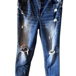 Wax Jean Wax Jeans Butt I Love You Stretch Distressed Denim Skinny Sz 15 Med Wash Hi-Rise Photo 2