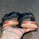 Anthropologie  Ezra Criss-Cross Woven Leather Slingback Sandal Navy Black 10 Photo 5