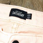 Kate Spade Saturday Coral Watercolor Dyed Skinny Ankle Jeans Size 26 Photo 5