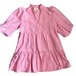 Emily McCarthy Pink Frankie Dress Bubble‎ Sleeve Preppy Mini Pockets Size Medium Photo 6