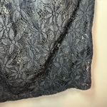 J. VALDI Womens Floral Crochet Lace Tunic Swim Cover Up Dress Black NEW Sz Large Photo 6