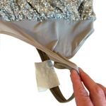 EXPRESS Silver Gold Sequin Bodysuit Fuax Wrap Adjustable Straps Womens Small NWT Photo 5
