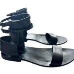 Alexander Wang  Alec Ankle Cuff Black Leather flat sandals 39.5 US 8.5 Photo 1