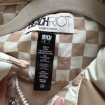 Beach Riot  Canyon Vest Size XS in Cream Tan Oversized Cropped Checkered Photo 2