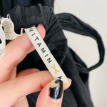 Vitamin A Martinique Romper Black Size Small Open Back Linen Beachy Coastal Photo 3