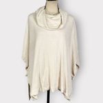 Barefoot Dreams CozyChic Ultra Lite Poncho Women's L/XL Cowl Neck Sand Dune Photo 2
